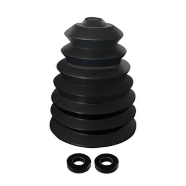 Imagem de Coletor de capa de poeira para furadeira de borracha, ferramenta elétrica, coletor de poeira, coletor de poeira elétrico, para furadeira elétrica, furadeira elétrica, com 2 anéis de vedação (preto)