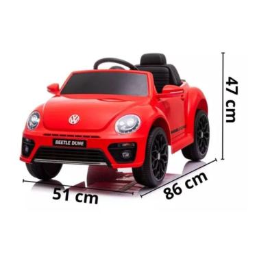 Imagem de Mini Carro Infantil Volkswagen Fusca Beetle Dune Vermelho