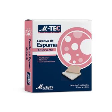 Imagem de Curativo de Espuma Absorvente de Silicone sem Borda M-Tec 15X15cm - Mi