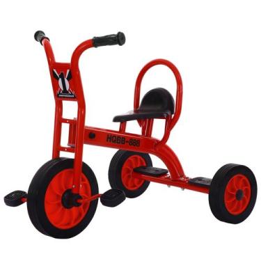 Imagem de Triciclo infantil WOGDKS para crianças de 2 a 6 anos com pneus de borr