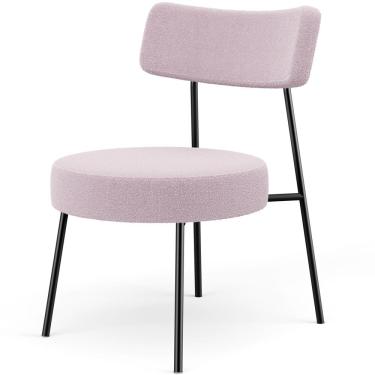 Imagem de Poltrona Decorativa Para Sala De Estar Base Fixa Londres L02 Bouclê Rosê - Lyam