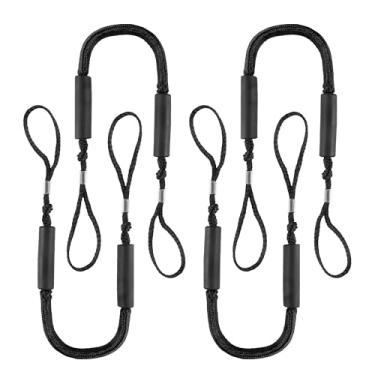 Imagem de Hopeseily Linha de ancoragem elástica de 1,5 m, corda de amarração marinha absorvente de choque com snubber interno, acessórios para barcos, corda de ancoragem, linha de âncora para barcos, jet ski