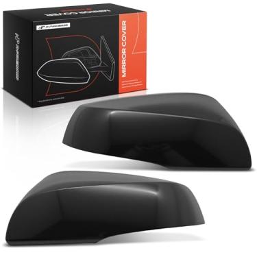 Imagem de A-Premium 2 peças de tampas de espelho retrovisor do lado do motorista e do passageiro - compatível com Toyota Sienna 2021 2022 2023 2024 2025 - preto liso, com furo de seta