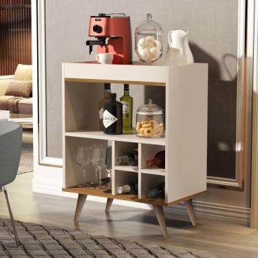 Imagem de Aparador Buffet Adega Barzinho Pés Palito Retrô Encanto - Várias Cores