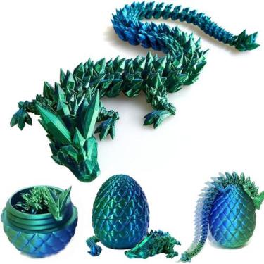 Imagem de Ovo de dragão impresso em 3D Fidget Toy SANTIFY com dragão no interior