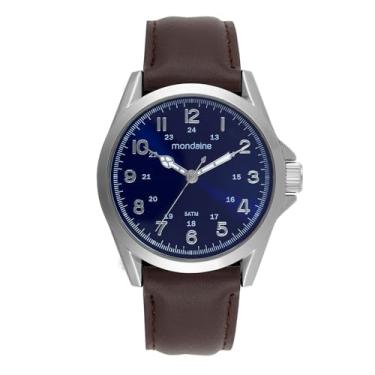 Imagem de Mondaine Relógio Masculino Clássico Prata com Visor Azul