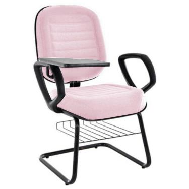 Imagem de Cadeira Universitária Com Prancheta Linha Blenda Rosa