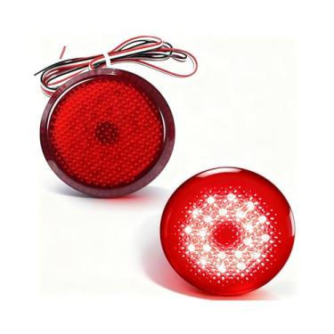 Imagem de HAHLOMEI Luzes traseiras de freio refletor traseiro de LED, lente vermelha, 21-SMD, compatível com Toyota Corolla, Scion xB iQ, Sienna SE, Nissan Qashqai Dualis Juke Pathfinder, conjunto de lâmpadas