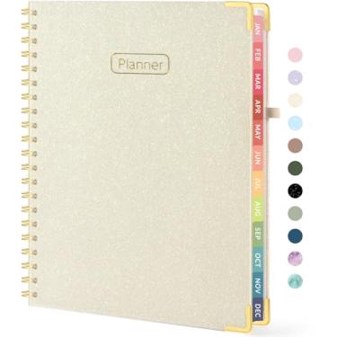 Imagem de Forvencer Agenda 2026 semanal e mensal, agenda agenda 21,6 cm x 28 cm com abas laminadas coloridas, bolso interno, caderno planejador 2026 para escritório, casa, material escolar, presentes de Natal