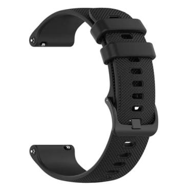 Imagem de XLCZMYL Pulseira de couro de silicone para relógio Fossil gen 6 44 mm Gen6/gen 5 5e/Gen5 LTE 45 mm pulseira de substituição de 22 mm, preta, universal de 22 mm