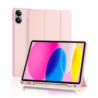 Imagem de Capa para Xiaomi Redmi Pad Pro 12.1 Polegadas com Suporte para Pencil Parte Traseira em TPU Macio função de ativação/desativação automática, Rosa