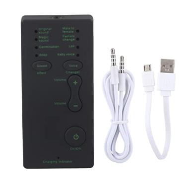 Imagem de ZJchao Placa de Som Externa USB Trocador de Voz de áudio Com Tecnologia de Redução de Ruído DSP Bateria de 300mAh para Criadores de Conteúdo de Podcasting de Transmissão Ao Preto