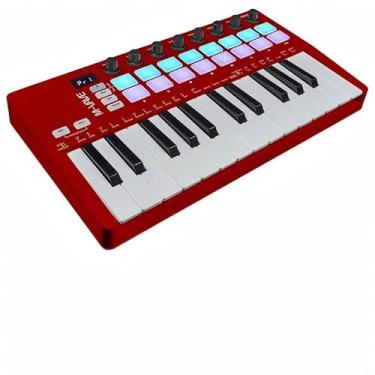 Imagem de M-VAVE VEDO Teclado MIDI SMK-25 Profissional 25 Teclas com Pads RGB, Conexão USB/BT, Compatível com Windows/Mac/iOS/Android, Ideal para Produção Musical, Home Studio e Performances Ao Vivo Controle