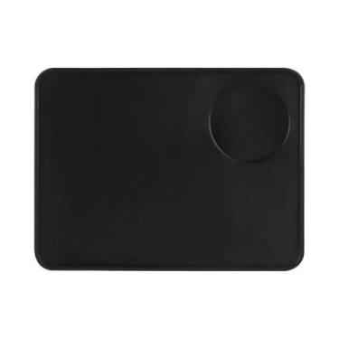 Imagem de Tapete De Silicone Antiderrapante Preto Para Café, Almofada De Tamping