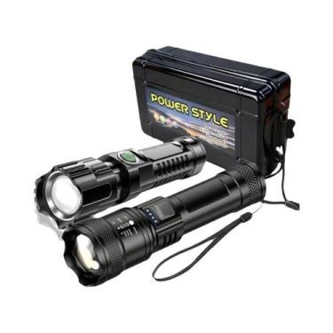 Imagem de Lanterna Tática LED De Alta Potência 2000LM Recarregável Por USB Para 