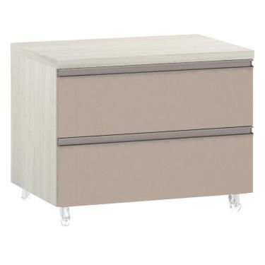 Imagem de Mesa De Cabeceira Prime Plus 60 Cm Legno Crema Com Connect