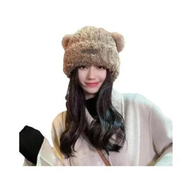 Imagem de Gorro De Lã Tricotado Com Orelhas De Gato, Bonito E Popular Para O Inv
