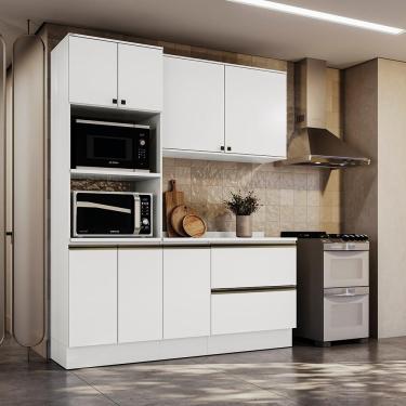 Imagem de Armário De Cozinha Compacta Torre Quente 100% Mdf 190cm Branco Celeste Kappesberg