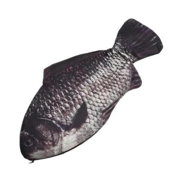 Imagem de Estojo De Lápis Em Forma De Peixe Realista Com Zíper, Bolsa De Maquiag