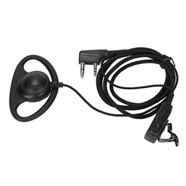 Imagem de fone de ouvido walkie talkie de 2 pinos com cancelamento de ruído estéreo som fone de ouvido walkie talkie preto para kenwood walkie talkie