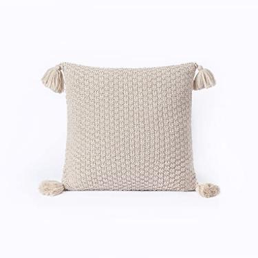 Imagem de Capa de Almofada Pompom Decorativa Trico 40x40cm Com zíper Istambul