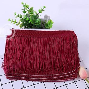 Imagem de 1 peça 15 cm de largura de poliéster borla densa franja aparar rendas saia de dança de palco latino vestuário acessórios diy, 3