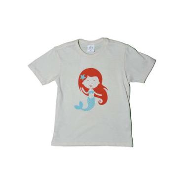 Imagem de Camiseta T-Shirt Ampla Menina Bebê Sereia - Algodão - Zoé Minishop