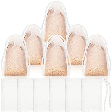 Imagem de Shappy 12 peças de sacos de filtro de aquário pequenos 150 micra sacos de mídia de filtro fino sacos de malha de nylon de alto fluxo com cordão para tanque de peixes Resinas finas filtro de carbono ativado água doce ou salgada