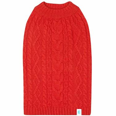 Imagem de Blueberry Pet Suéter premiado para cães em perigo vermelho - Melhor marca Petcare da América 2022 | Roupas quentes de lã para animais de estimação - Suéteres para cães pequenos para meninos | Estilo