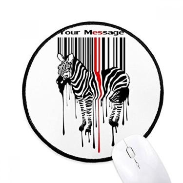 Imagem de Mouse pad preto vermelho listrado Code Graffiti Pinto tapete redondo para escritório para computador