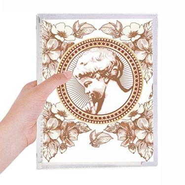 Imagem de Caderno com estampa de folhas de flores e folhas soltas diário recarregável