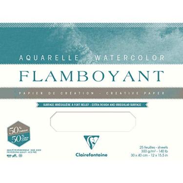 Imagem de CLAIREFONTAINE Bloco de Papel Para Aquarela Flamboyant 24X32Cm, Branco