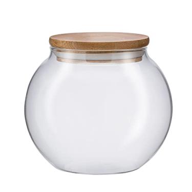 Imagem de Tuut, Linha Vidro Borosilicato, Baleiro com Tampa Hermética de Bambu, 800ml.