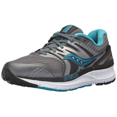 Imagem de Saucony Redeemer ISO 2 Tênis de corrida feminino, Cinza e azul, 5 Wide