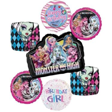 Imagem de Anagram Monster High Birthday Girl Party Supplies Balloon Bouquet Decorations 7 pc, BQ_4246