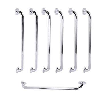 Imagem de Barra de Apoio 70cm Inox Kit 7 Unidades Criança Idoso Gestante Deficie