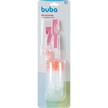 Imagem de Kit Escovas Para Mamadeira Rosa 5415 - Buba