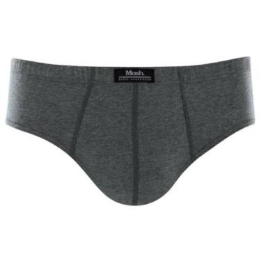 Imagem de Cueca Slip Mash Masculina Algodão Lisa, G, Cinza mescla escuro