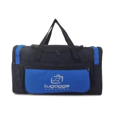 Imagem de Sacola Bolsa Mala bordo aviao Viagem academia passeiomédia Azul - Luga