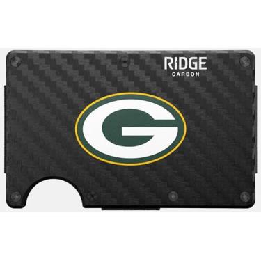 Imagem de The Ridge NFL Edition, carteira masculina minimalista de metal de alumínio – bloqueio RFID, elástico, bolso frontal fino para cartão de crédito com alça para dinheiro e um clipe de dinheiro adicional