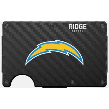 Imagem de The Ridge NFL Edition, carteira masculina minimalista de metal de alumínio – bloqueio RFID, elástico, bolso frontal fino para cartão de crédito com alça para dinheiro e um clipe de dinheiro adicional