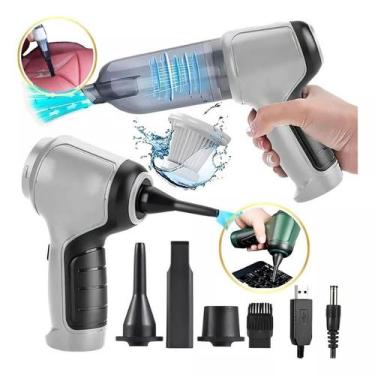 Imagem de Mini Aspirador De Pó Soprador 3 Em 1 Portátil Recarregável Bivolt
