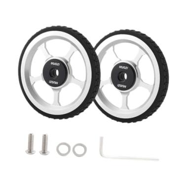 Imagem de Vaveren Rodas fáceis para dobrar bicicleta empurrar wheesl Auxiliar Pneu leve estável, Corpo Fino Prata de Corpo