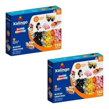 Imagem de Kit Brinquedo Pedagógico Blocos De Montar Blocos Criativos 300 Pçs (Criativos 300 Pç (2 Cx 150))