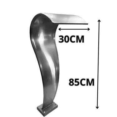 Imagem de Cascata Para Piscina Aço Inox Naja Média 85 X 30 Envio Rápido - LD VEN