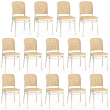 Imagem de Kit 14 Cadeiras De Jantar Roma Para Sala E Cozinha - Branco