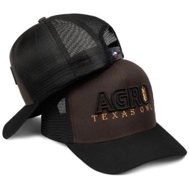 Imagem de Boné Country Aba Curva Agro Bordado Texas Owl Original Masculino, Marr