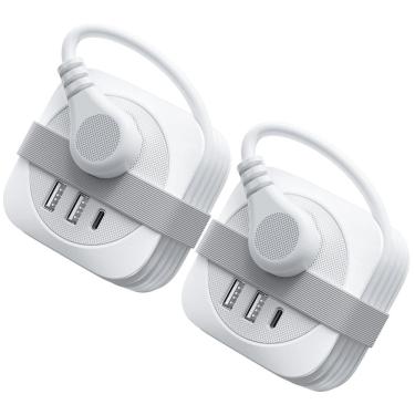 Imagem de Power Strip ORICO Travel 2 tomadas, 3 portas USB, cabo de 1,1 m, branco