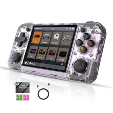 Imagem de RG35XX H Handheld Game Console Linux System H700 3.5 inch IPS Screen 3300mAh Retro Video Gaming Console 5528 Classic Games Support 5G WiFi Bluetooth 4.2 (RG35XX H-Purple T)