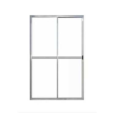 Imagem de Porta Balcão 210x150 2 Folhas Vidro - Alumínio Brilhante - Linha 20 Normatizada 